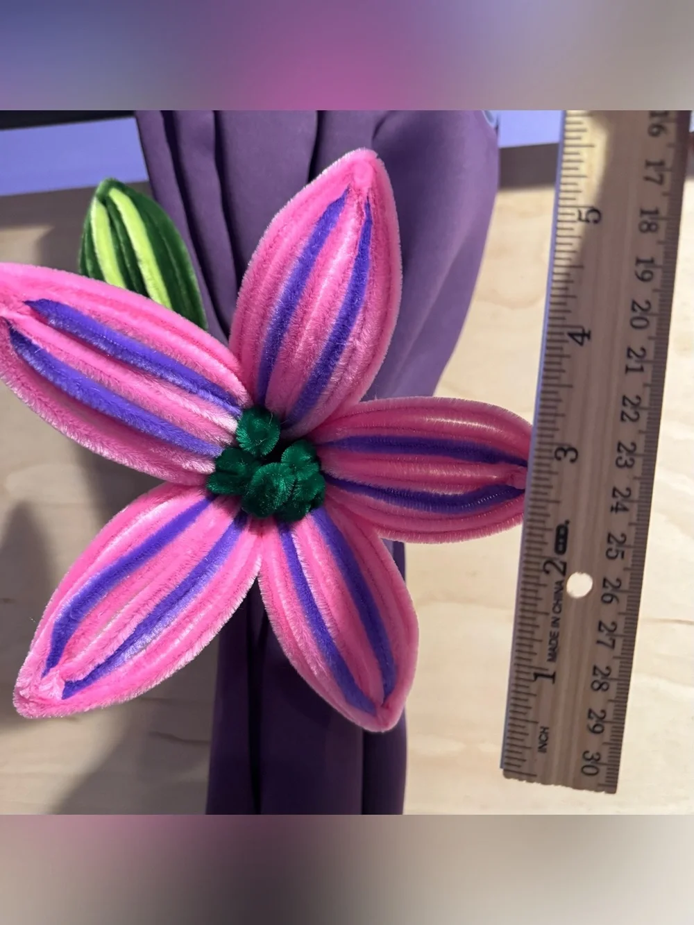 Handmade Colorful Floral Curtain Tieback 🌸💜🌿